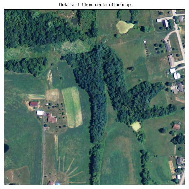 Willisburg, Kentucky aerial imagery detail
