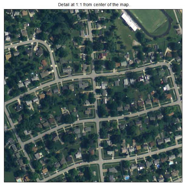 Woodland Hills, Kentucky aerial imagery detail