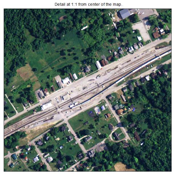 Worthville, Kentucky aerial imagery detail