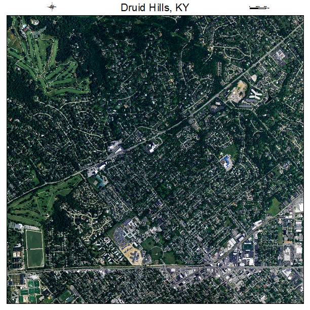 Druid Hills, KY air photo map