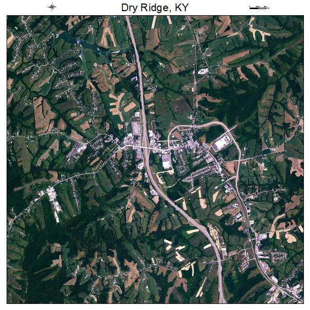 Dry Ridge, KY air photo map