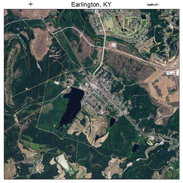 Earlington, KY air photo map
