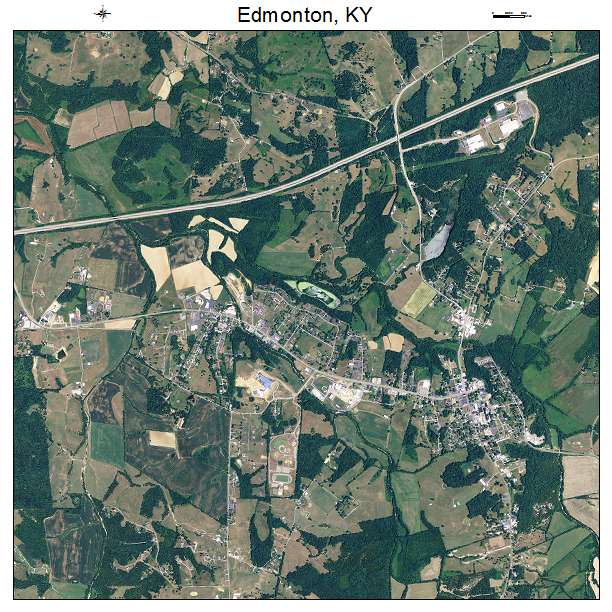 Edmonton, KY air photo map