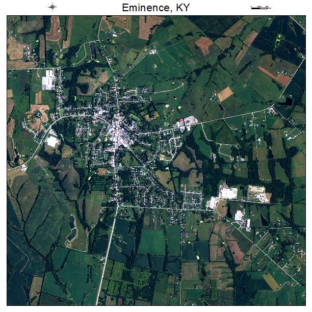 Eminence, KY air photo map