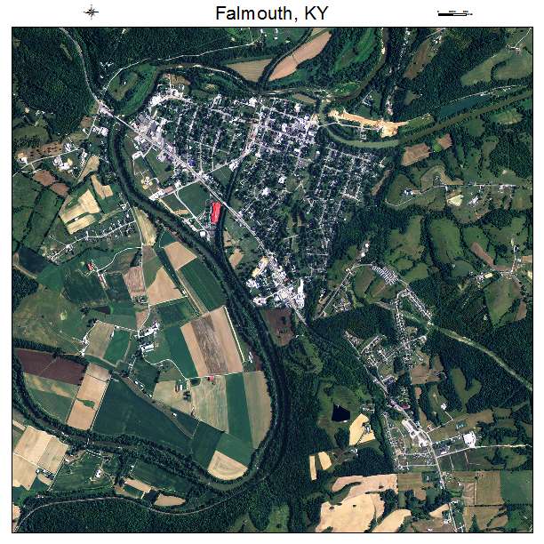 Falmouth, KY air photo map