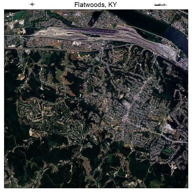 Flatwoods, KY air photo map