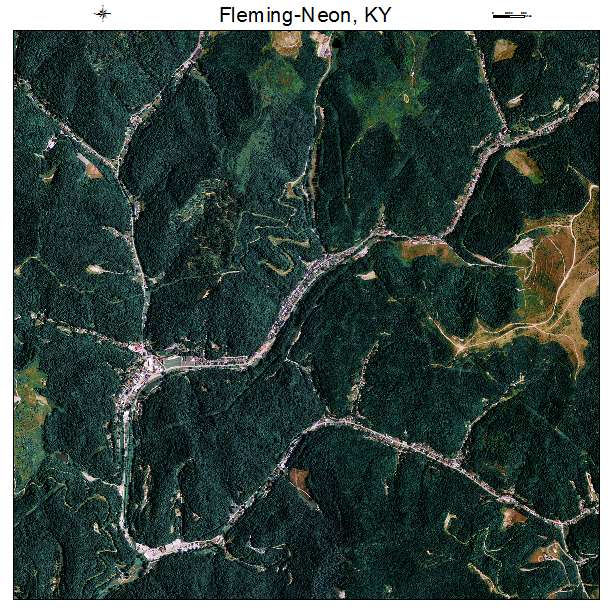 Fleming Neon, KY air photo map