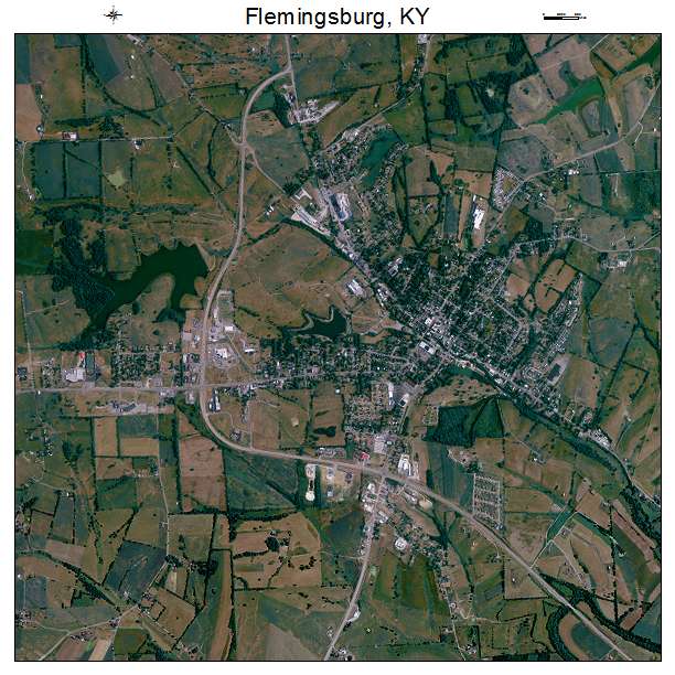 Flemingsburg, KY air photo map