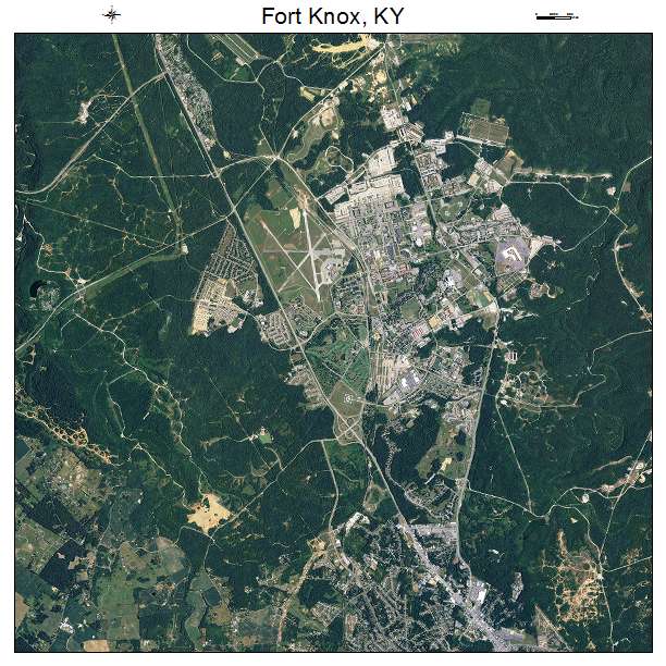 Fort Knox, KY air photo map