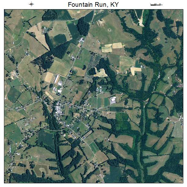 Fountain Run, KY air photo map