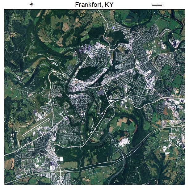 Frankfort, KY air photo map