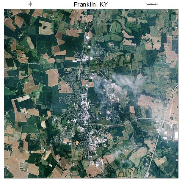 Franklin, KY air photo map