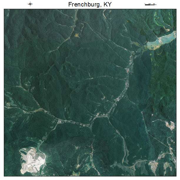 Frenchburg, KY air photo map