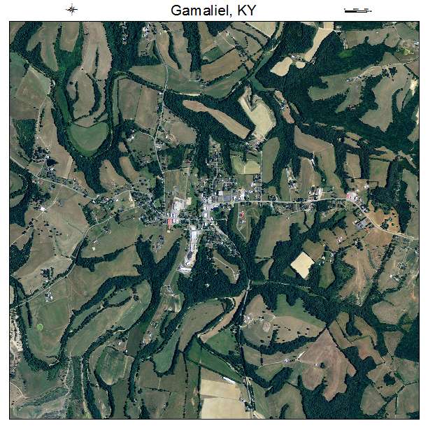 Gamaliel, KY air photo map