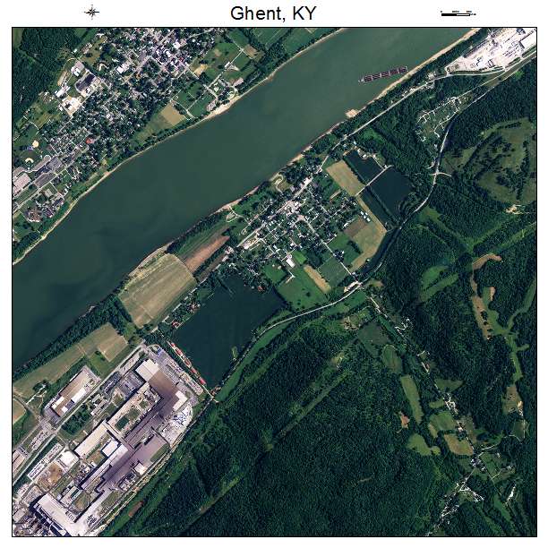 Ghent, KY air photo map