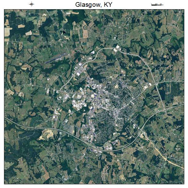 Glasgow, KY air photo map