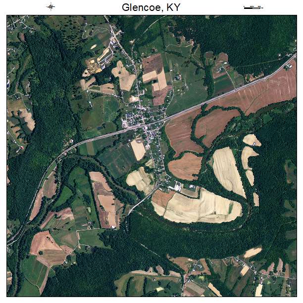 Glencoe, KY air photo map