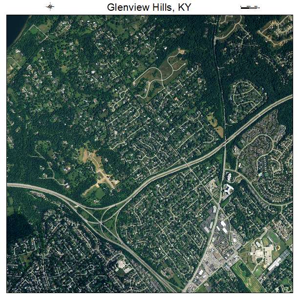 Glenview Hills, KY air photo map