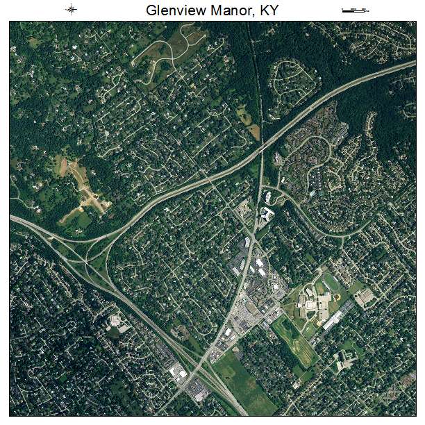 Glenview Manor, KY air photo map