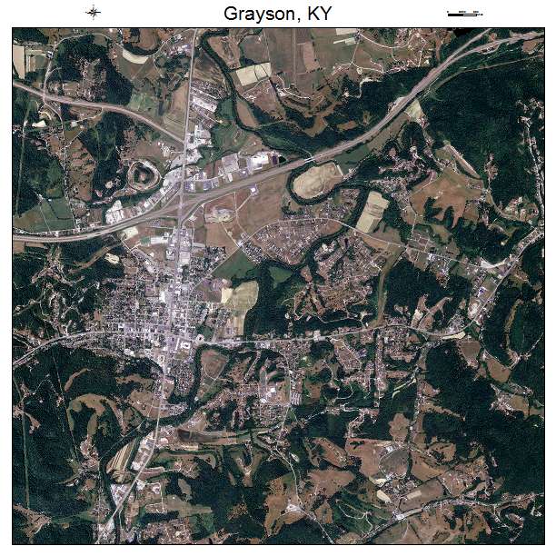 Grayson, KY air photo map