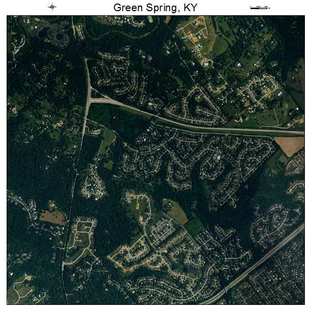 Green Spring, KY air photo map
