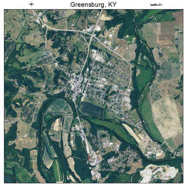 Greensburg, KY air photo map