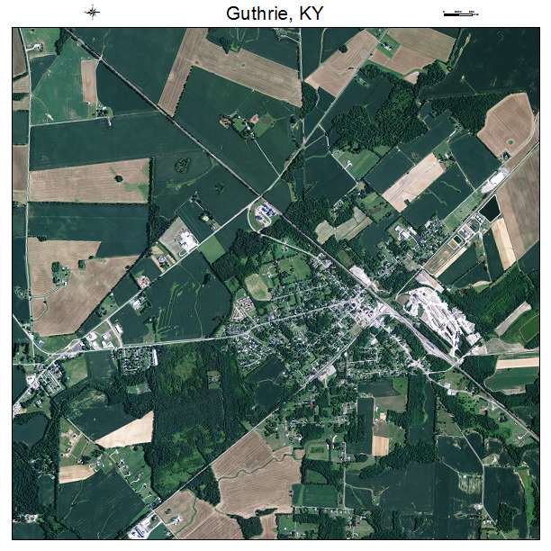Guthrie, KY air photo map