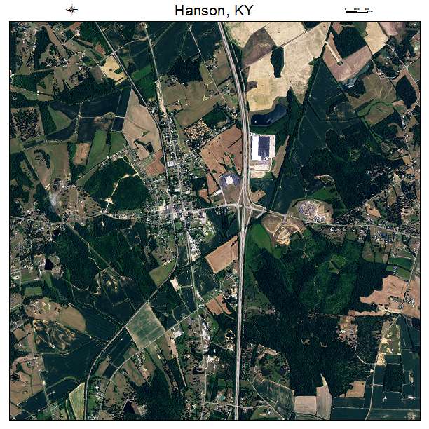 Hanson, KY air photo map