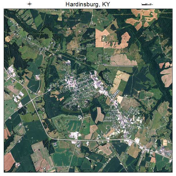 Hardinsburg, KY air photo map
