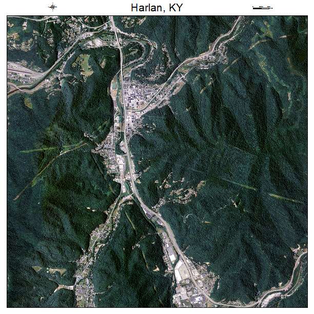 Harlan, KY air photo map