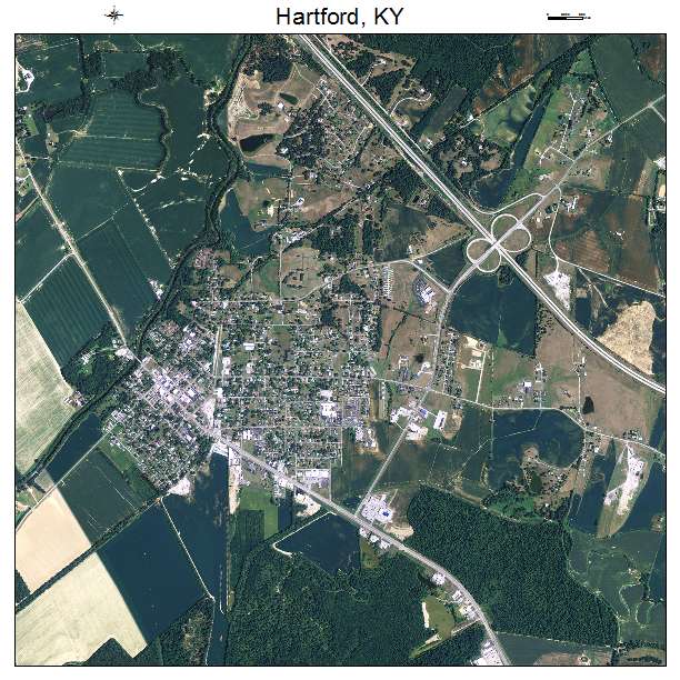 Hartford, KY air photo map