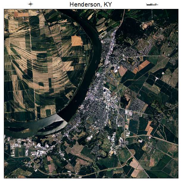 Henderson, KY air photo map