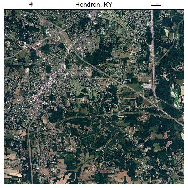Hendron, KY air photo map