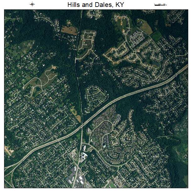 Hills and Dales, KY air photo map