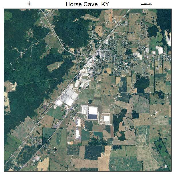 Horse Cave, KY air photo map