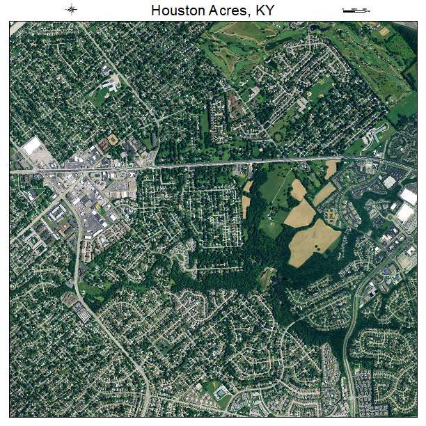 Houston Acres, KY air photo map