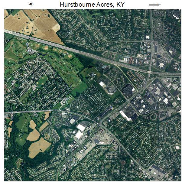 Hurstbourne Acres, KY air photo map