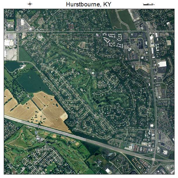 Hurstbourne, KY air photo map