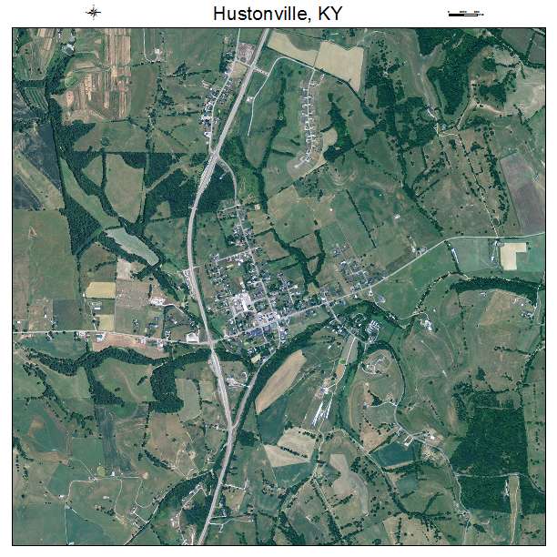 Hustonville, KY air photo map