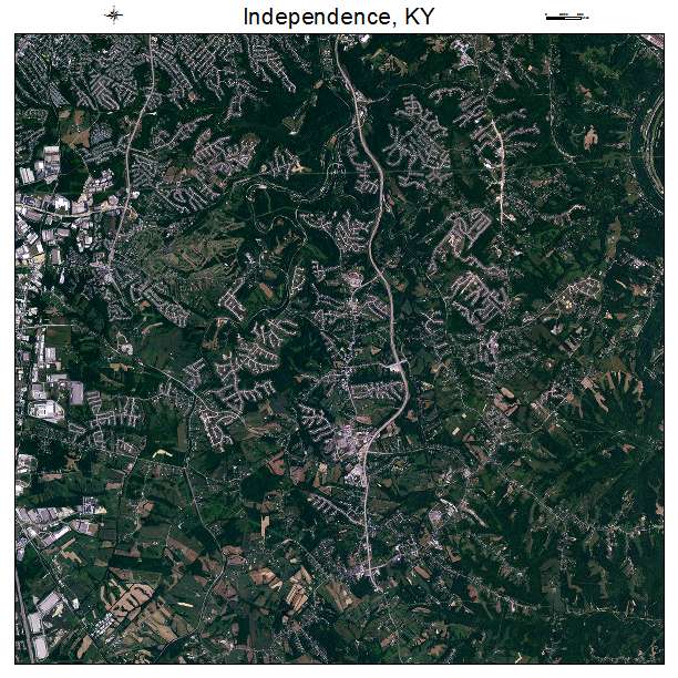 Independence, KY air photo map