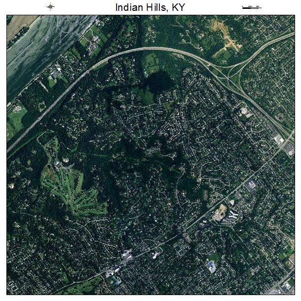 Indian Hills, KY air photo map