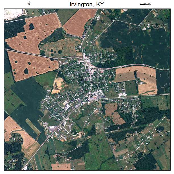 Irvington, KY air photo map
