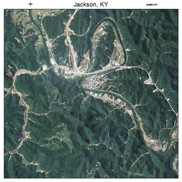 Jackson, KY air photo map