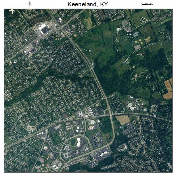 Keeneland, KY air photo map