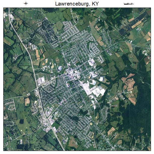 Lawrenceburg, KY air photo map