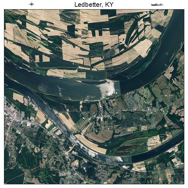 Ledbetter, KY air photo map
