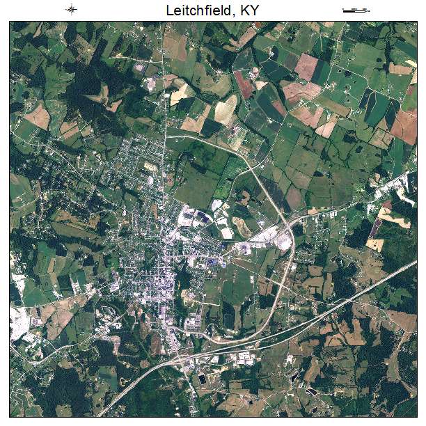 Leitchfield, KY air photo map