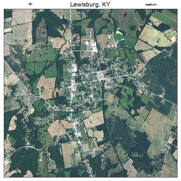 Lewisburg, KY air photo map