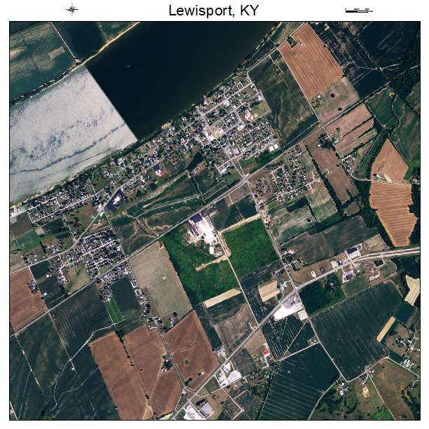 Lewisport, KY air photo map