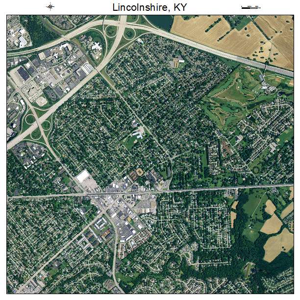 Lincolnshire, KY air photo map